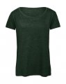 Dames T-shirt Triblend B&C TW056 Heather Forest